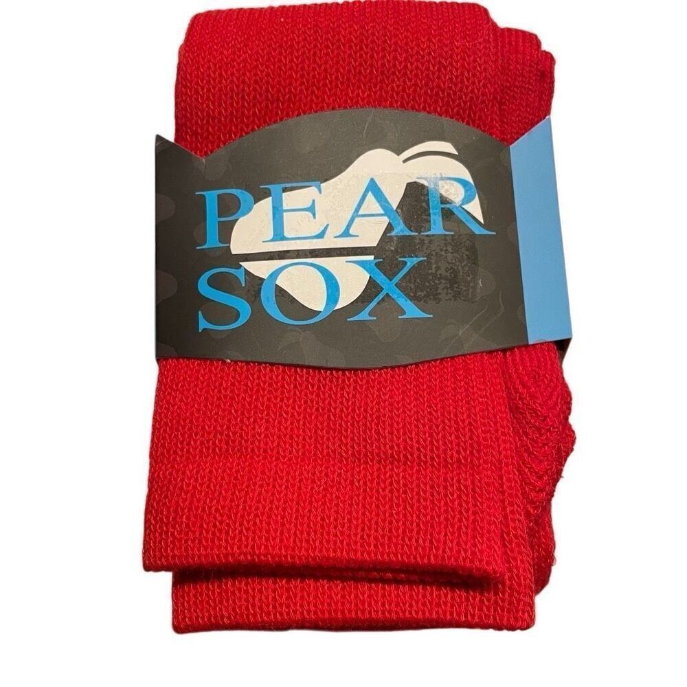 Pear Sox Allsport Knee High Socks Red Intermediate Size Moisture Wicking Tube
